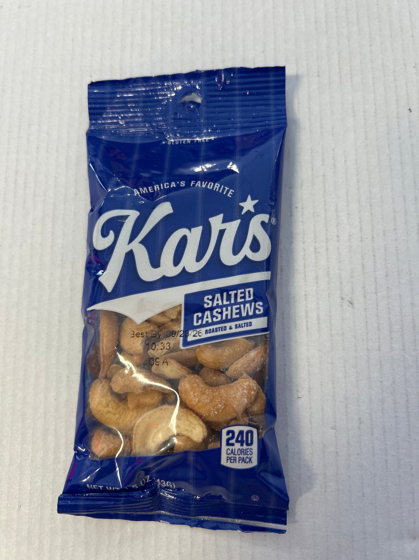 Kars Salted Cashews 1.5oz