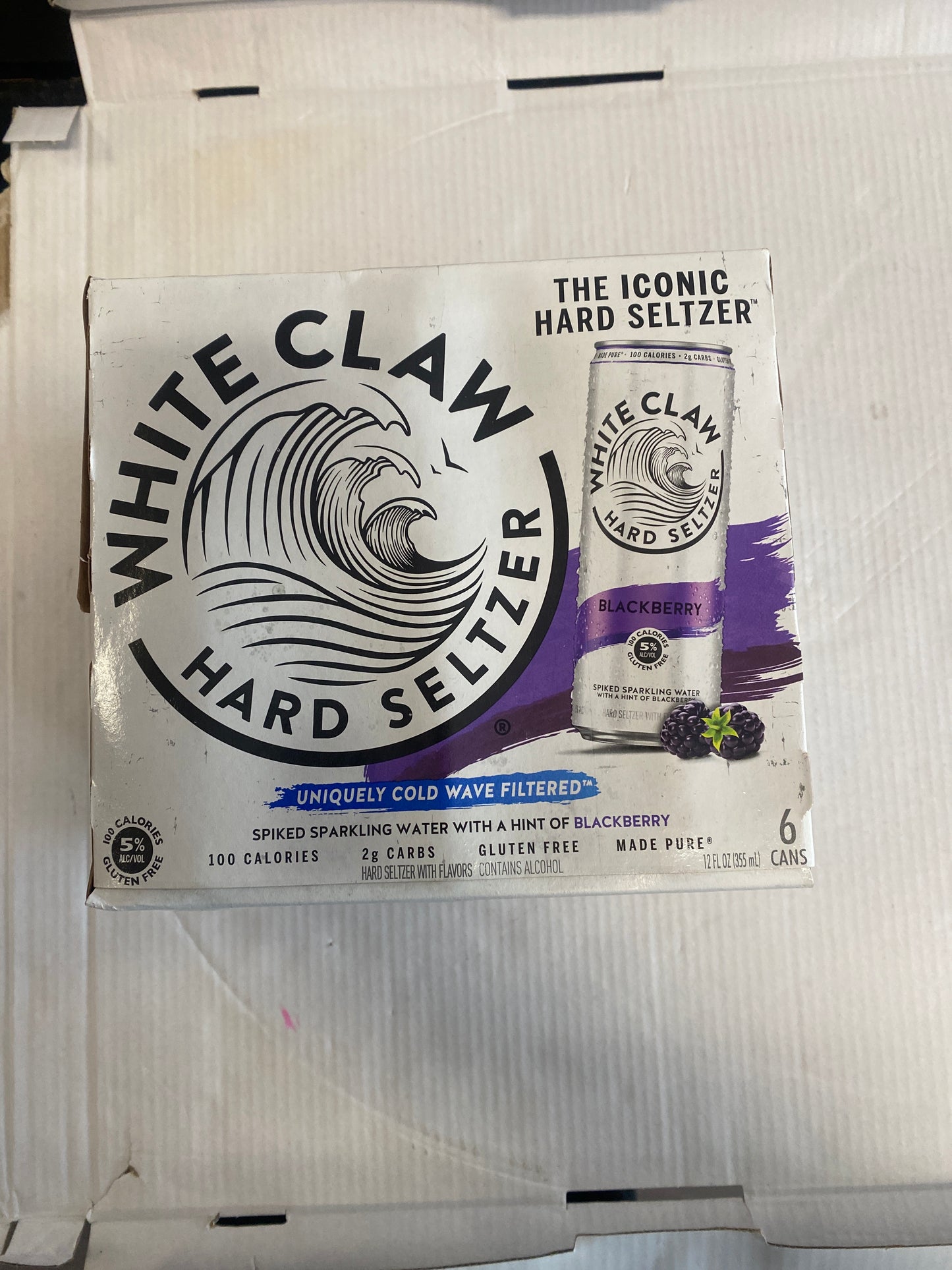 White Claw Blackberry 6pk 12oz cans