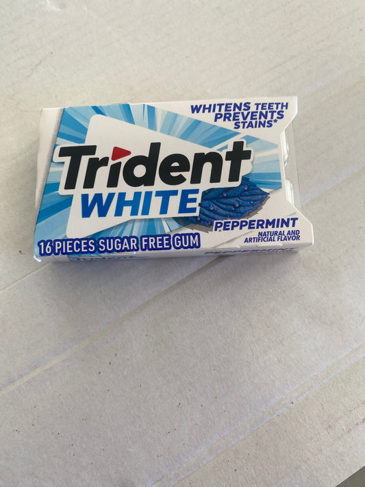 Trident White Peppermint Gum 16pc