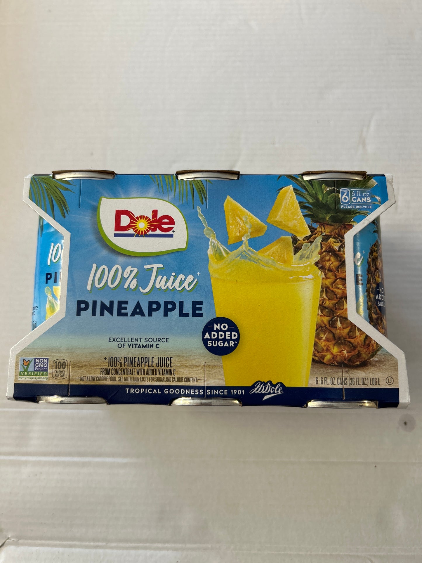 Dole 100% Pineapple Juice 6 pack