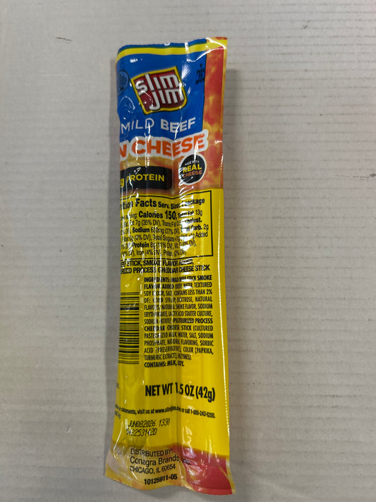 Slim Jim Mild Beef N Cheese 1.5 oz