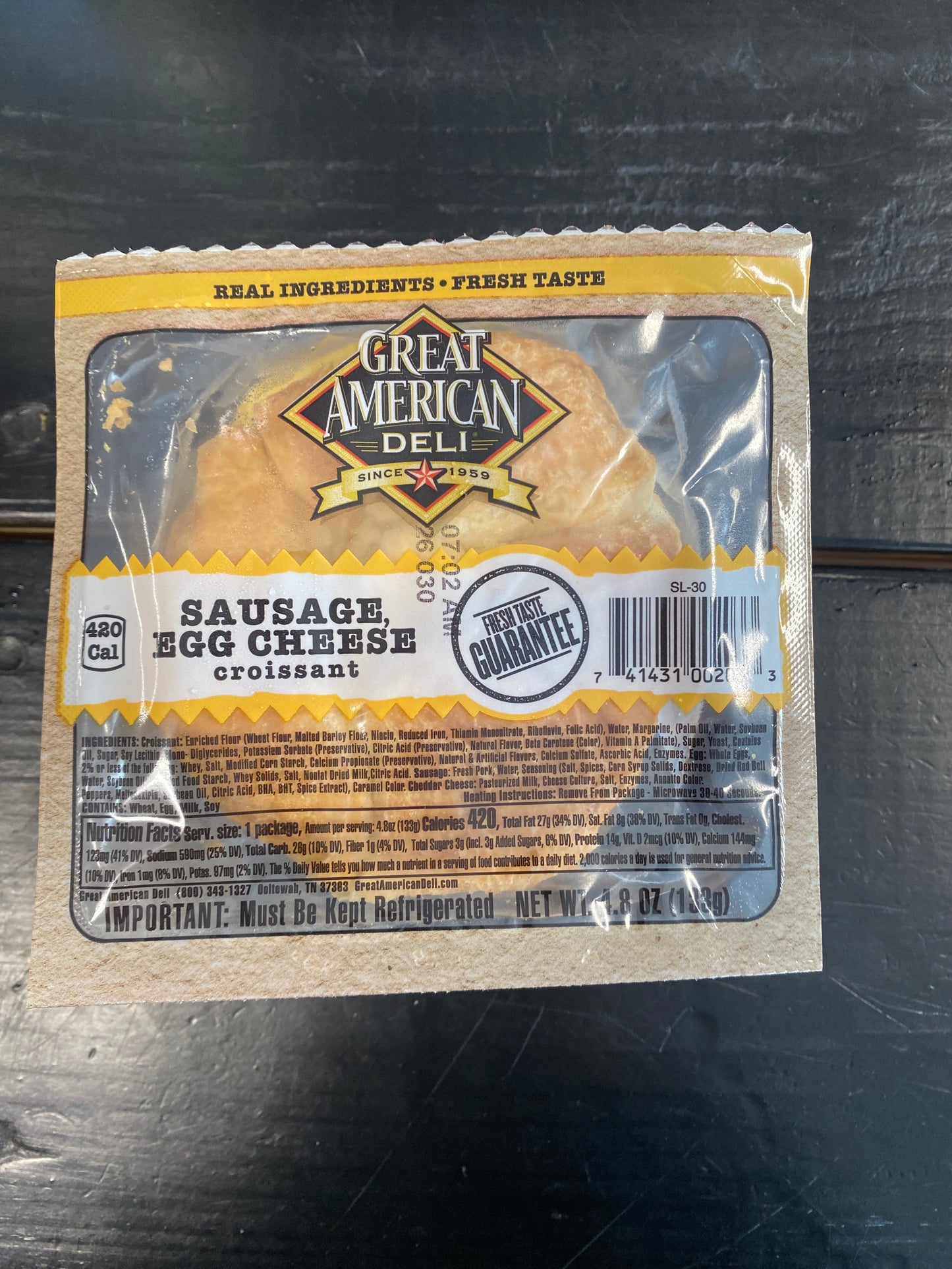 Great American Deli Sausage egg cheese croissant 4.8oz