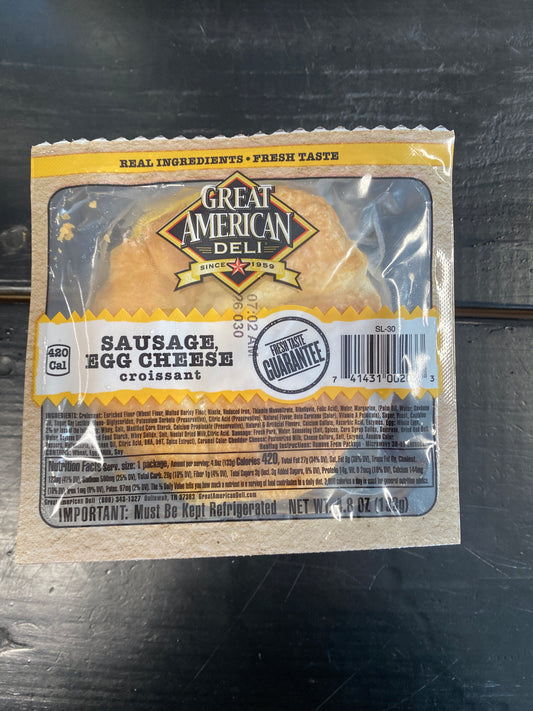 Great American Deli Sausage egg cheese croissant 4.8oz