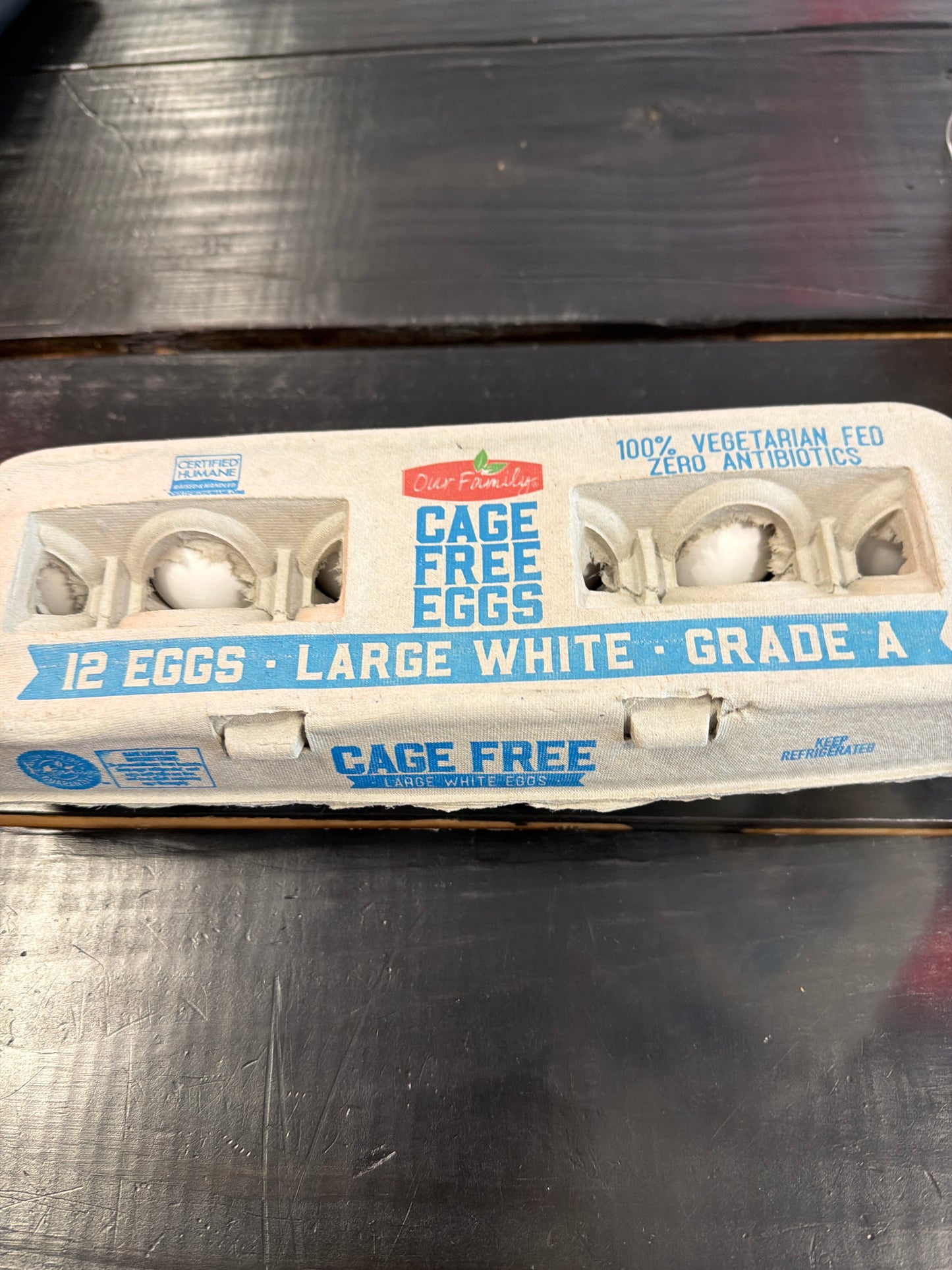Our Family large white eggs 12ct