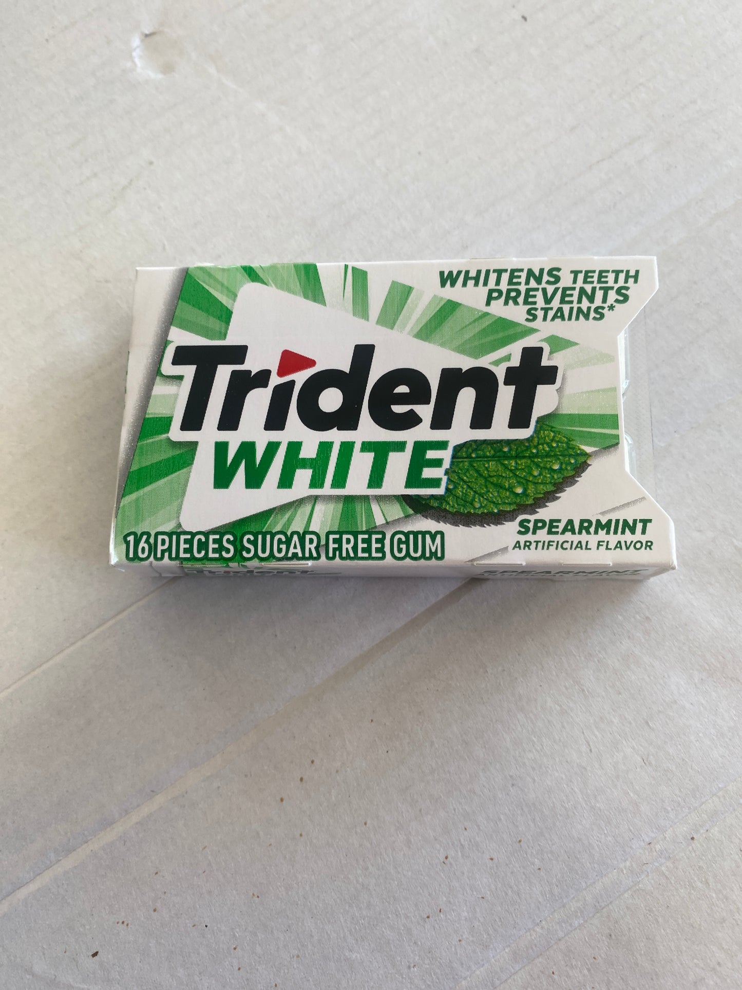 Trident White Spearmint Gum 16pc