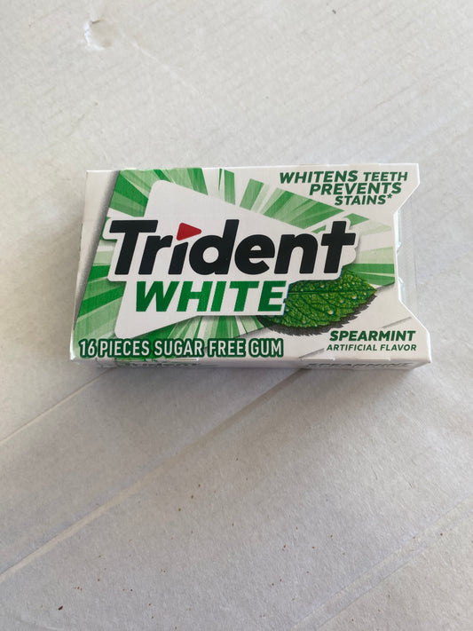 Trident White Spearmint Gum 16pc