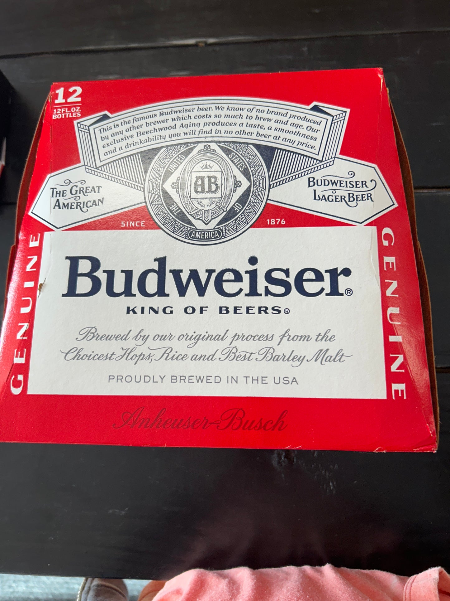 Budweiser 12pk bottles 12oz