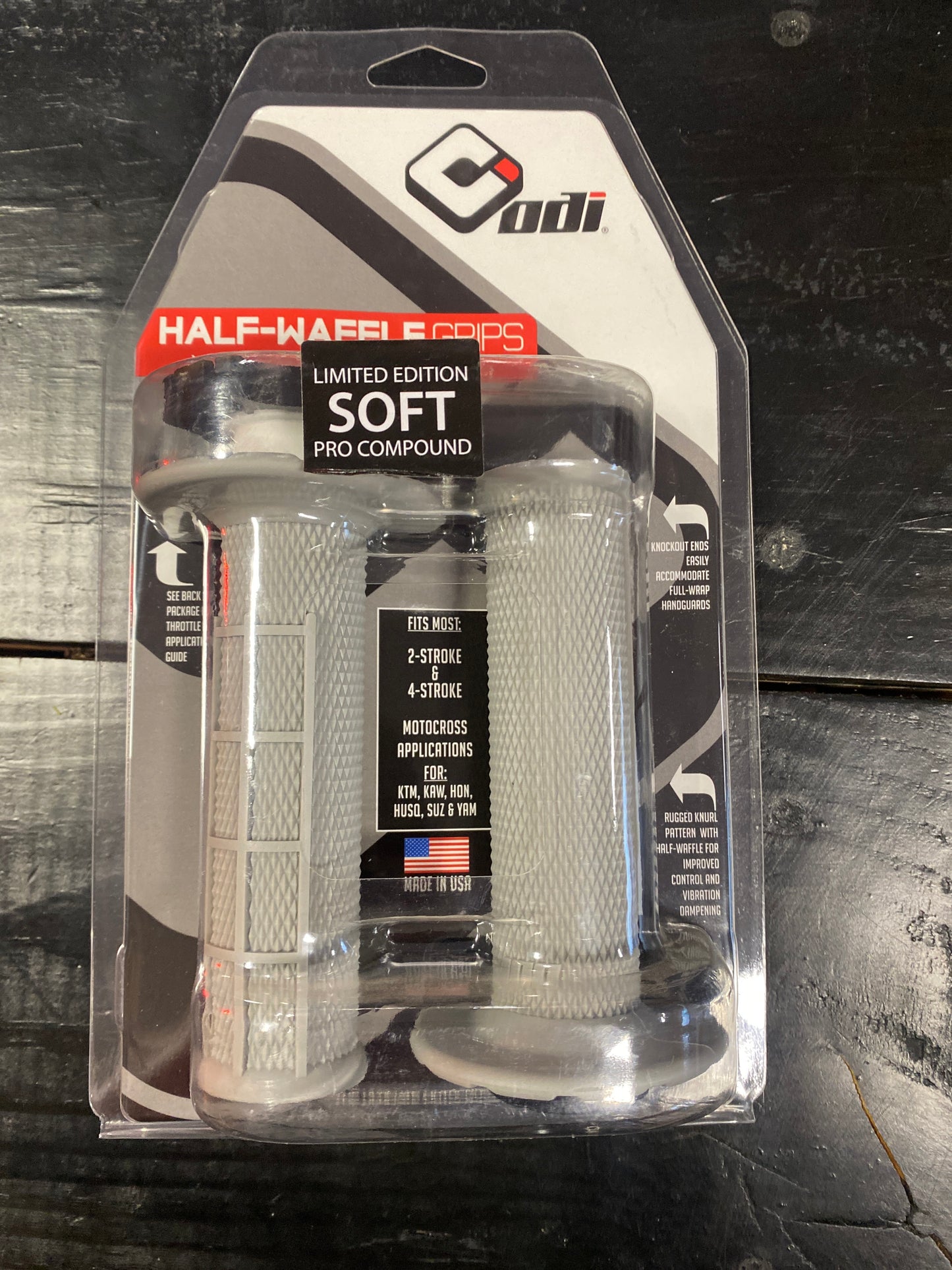 Odi Half Waffle Grips Grey