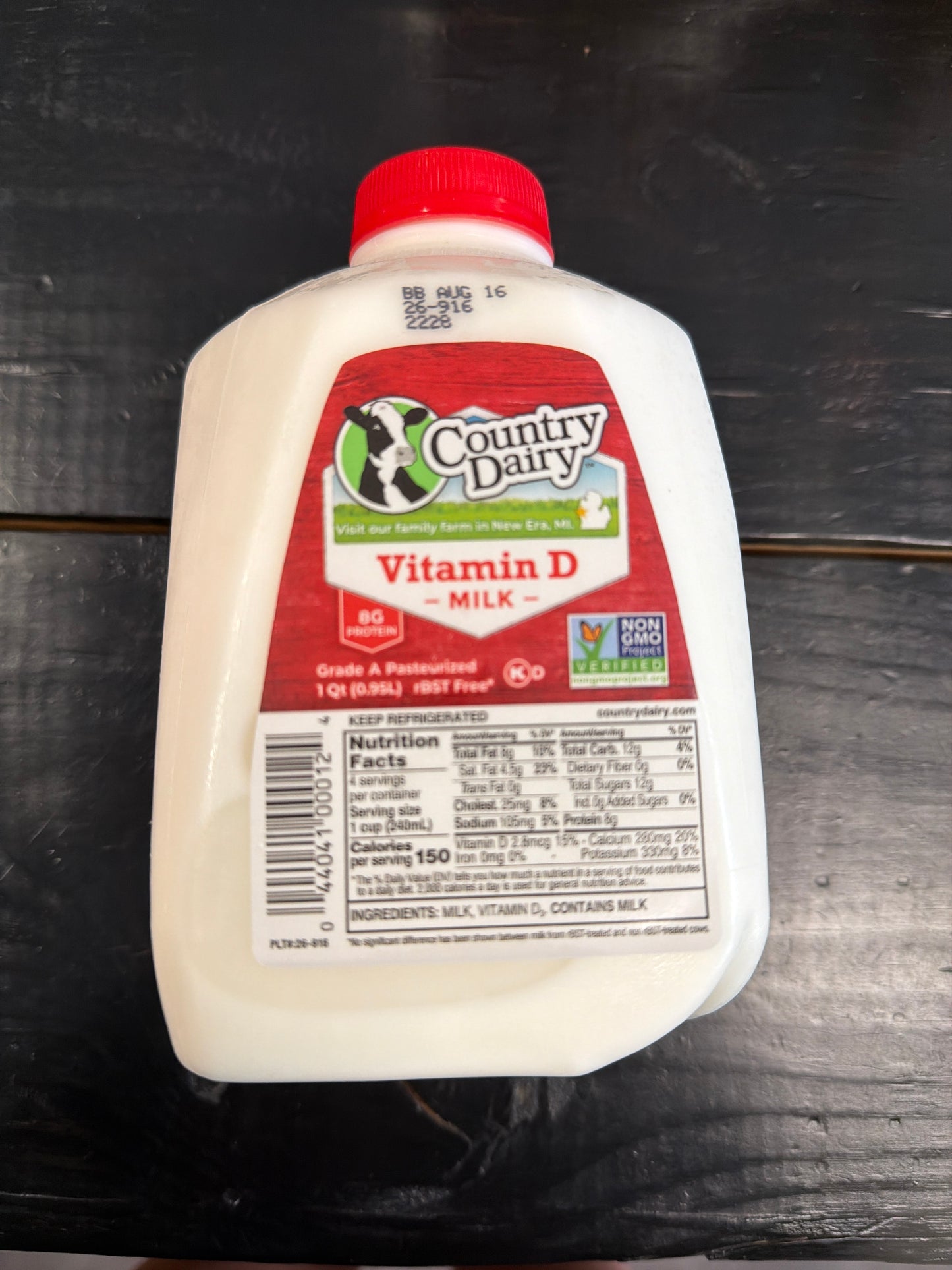 Country Dairy Whole Milk 1qt