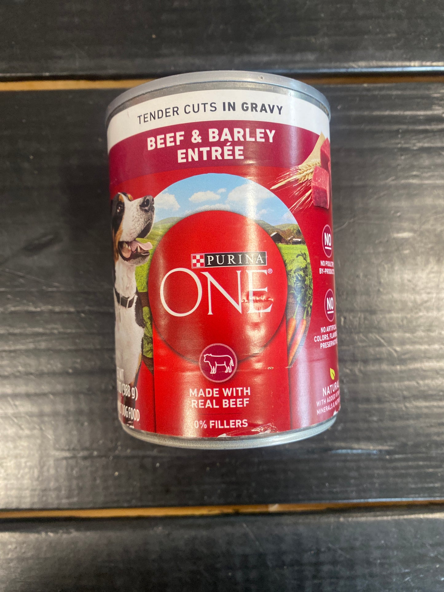 Purina One beef and barley dog food 13oz