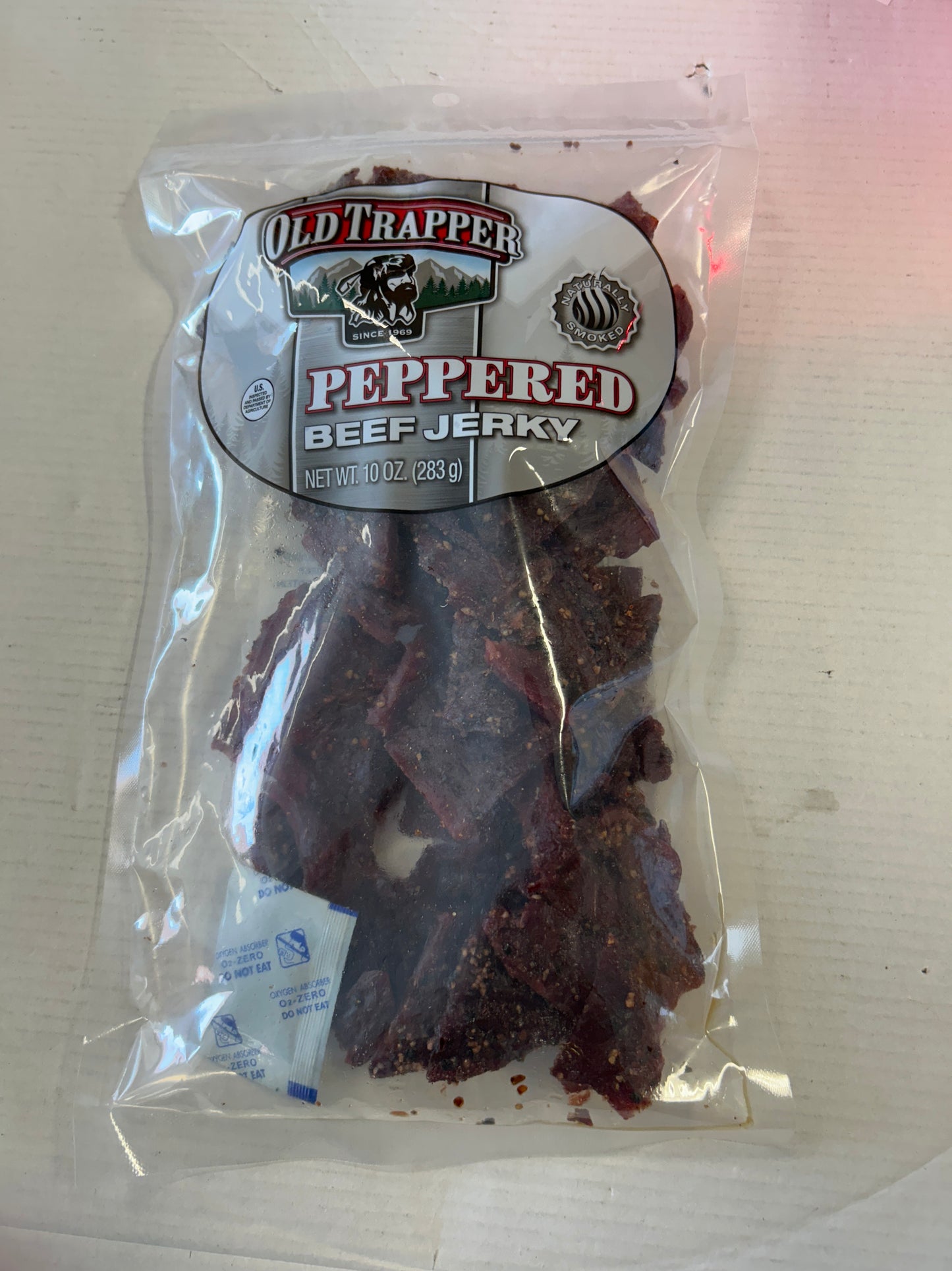 Old Trappers Peppered Beef Jerky 10oz