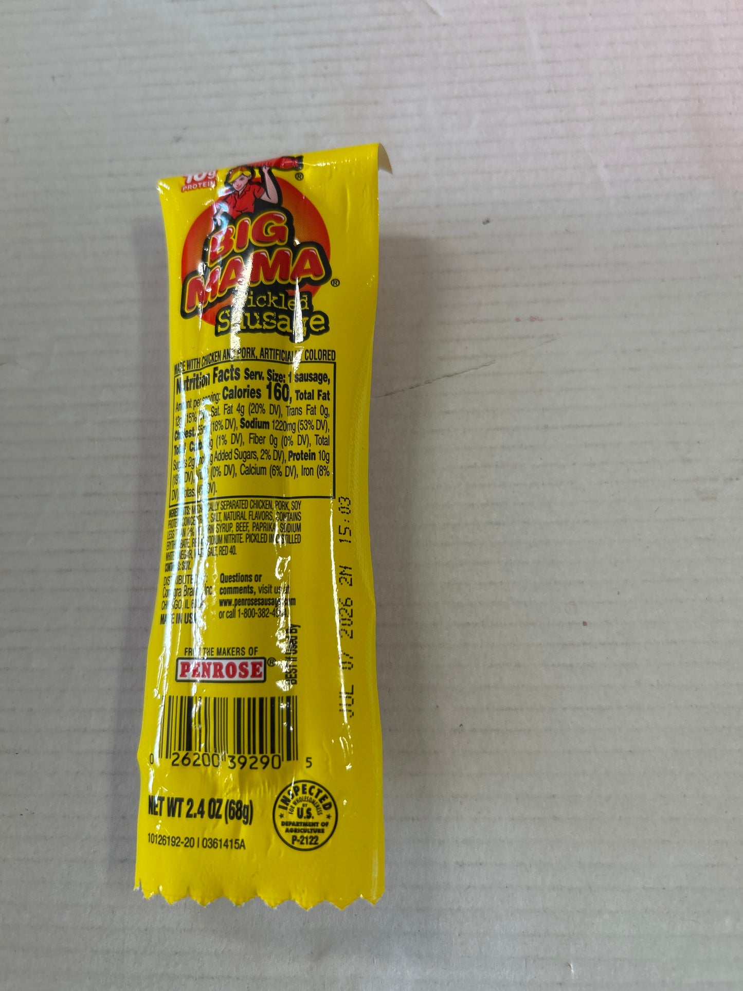 Big Mama Pickled Sausage 2.4oz