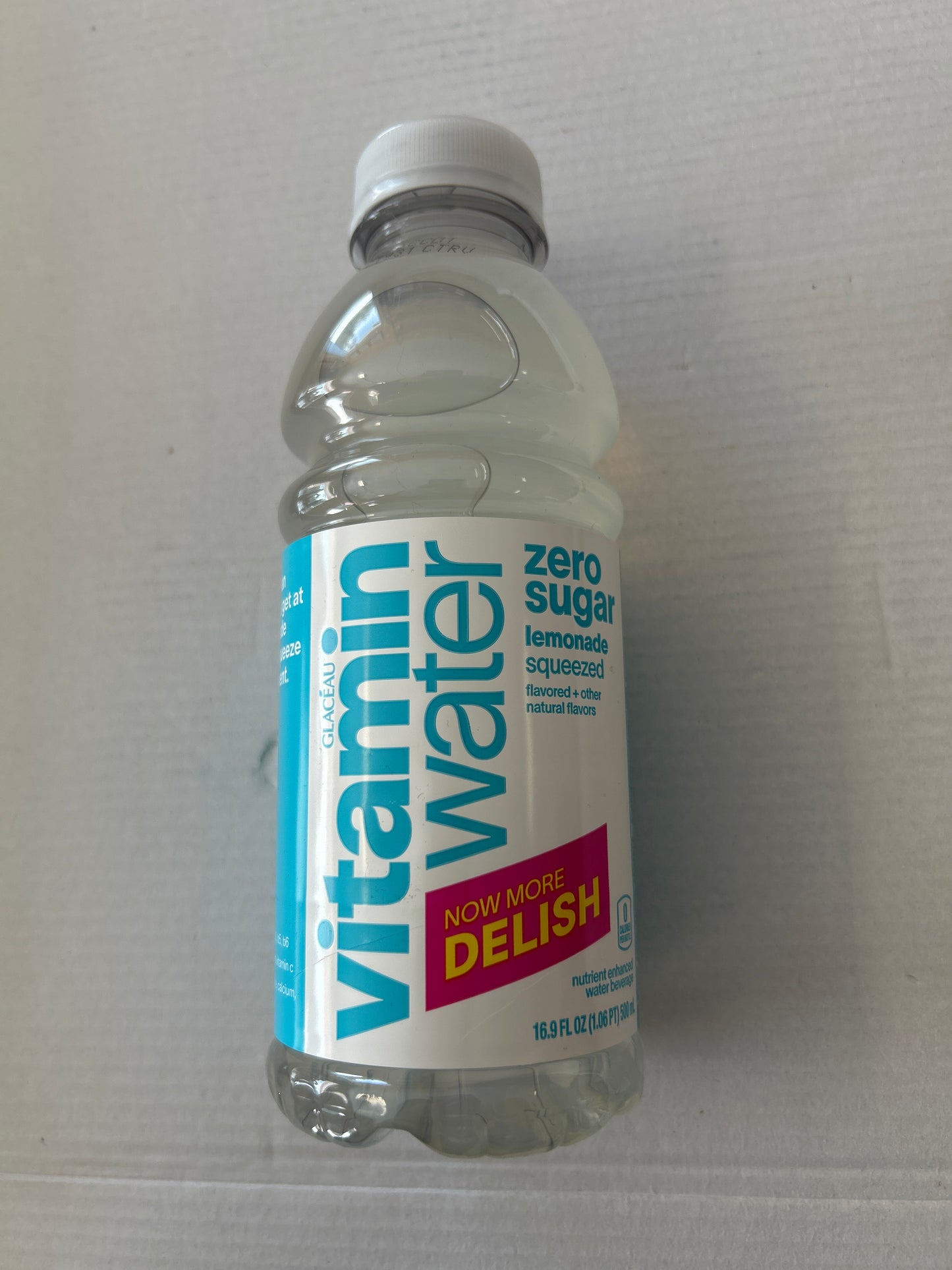 Glaceau Vitamin Water Zero Sugar 16.9 oz bottle Lemonade