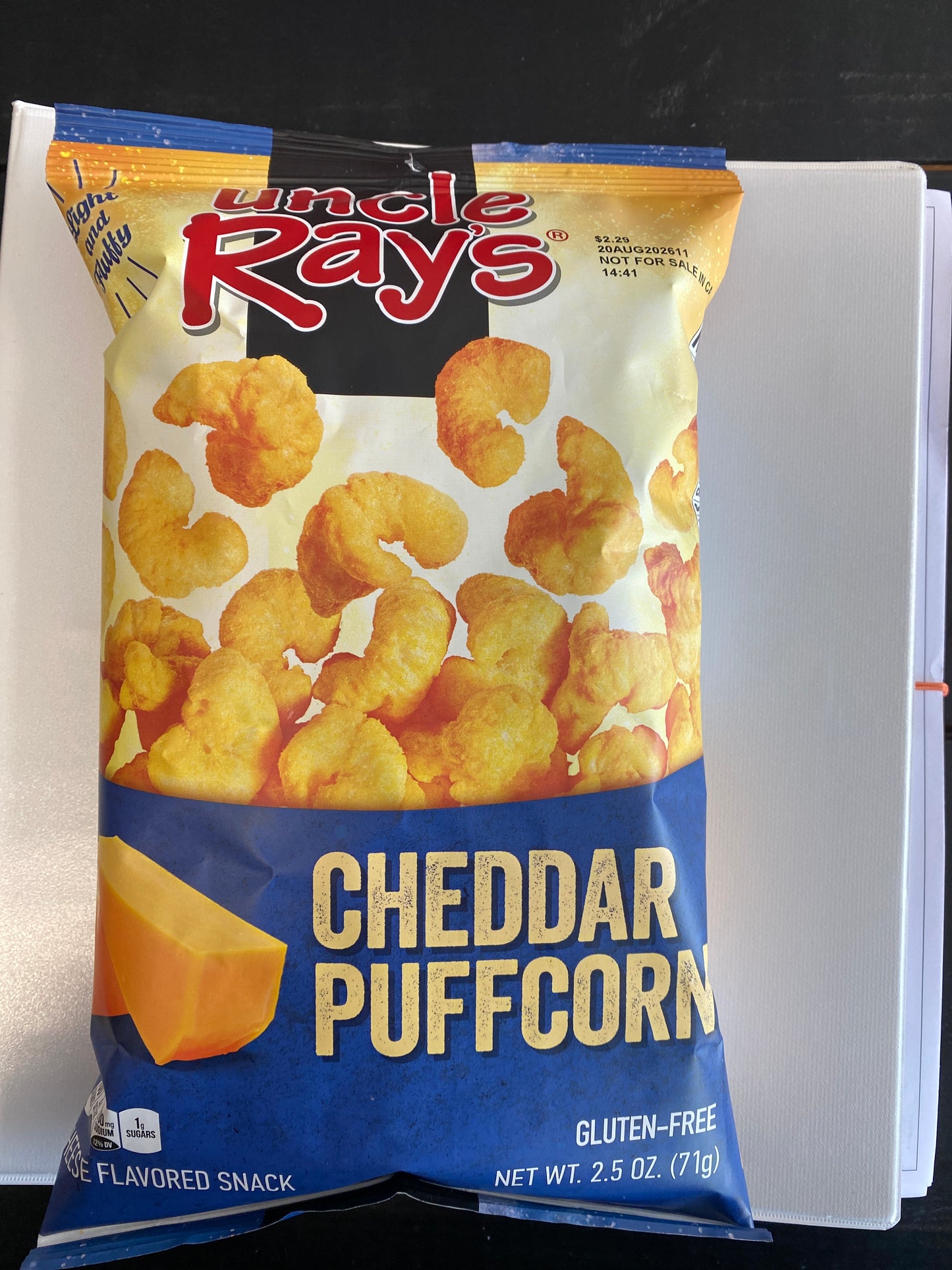 Uncle Rays Cheddar Puffcorn 2.5oz