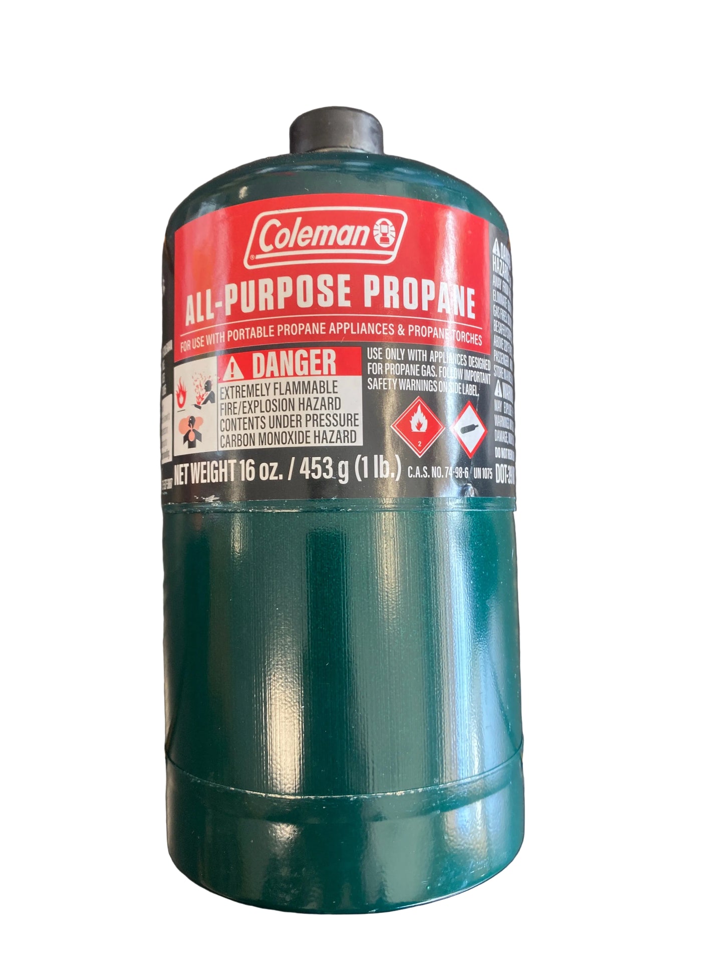Green propane tank 1lbs