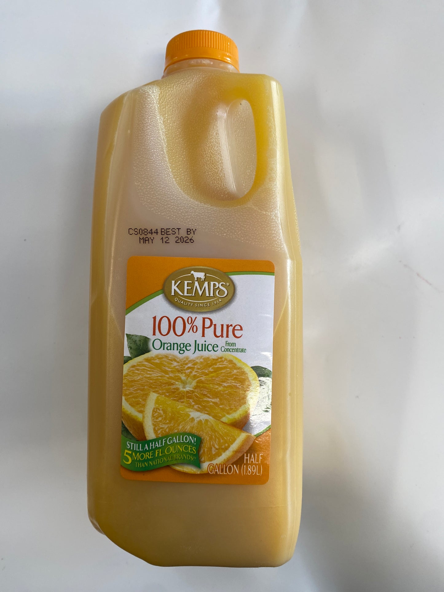 Kemps Orange Juice Half Gallon