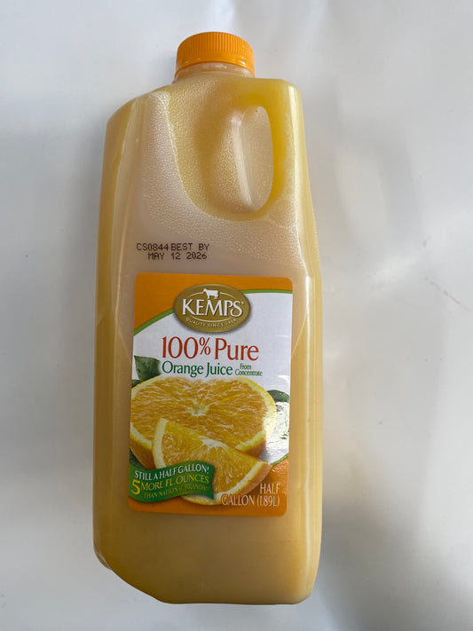 Kemps Orange Juice Half Gallon