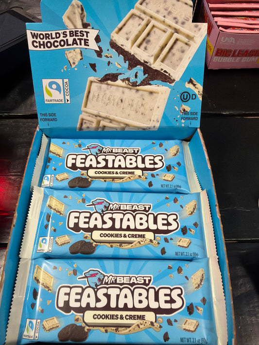 Mr Beast Feastables Cookies and Cream bar 2.1oz