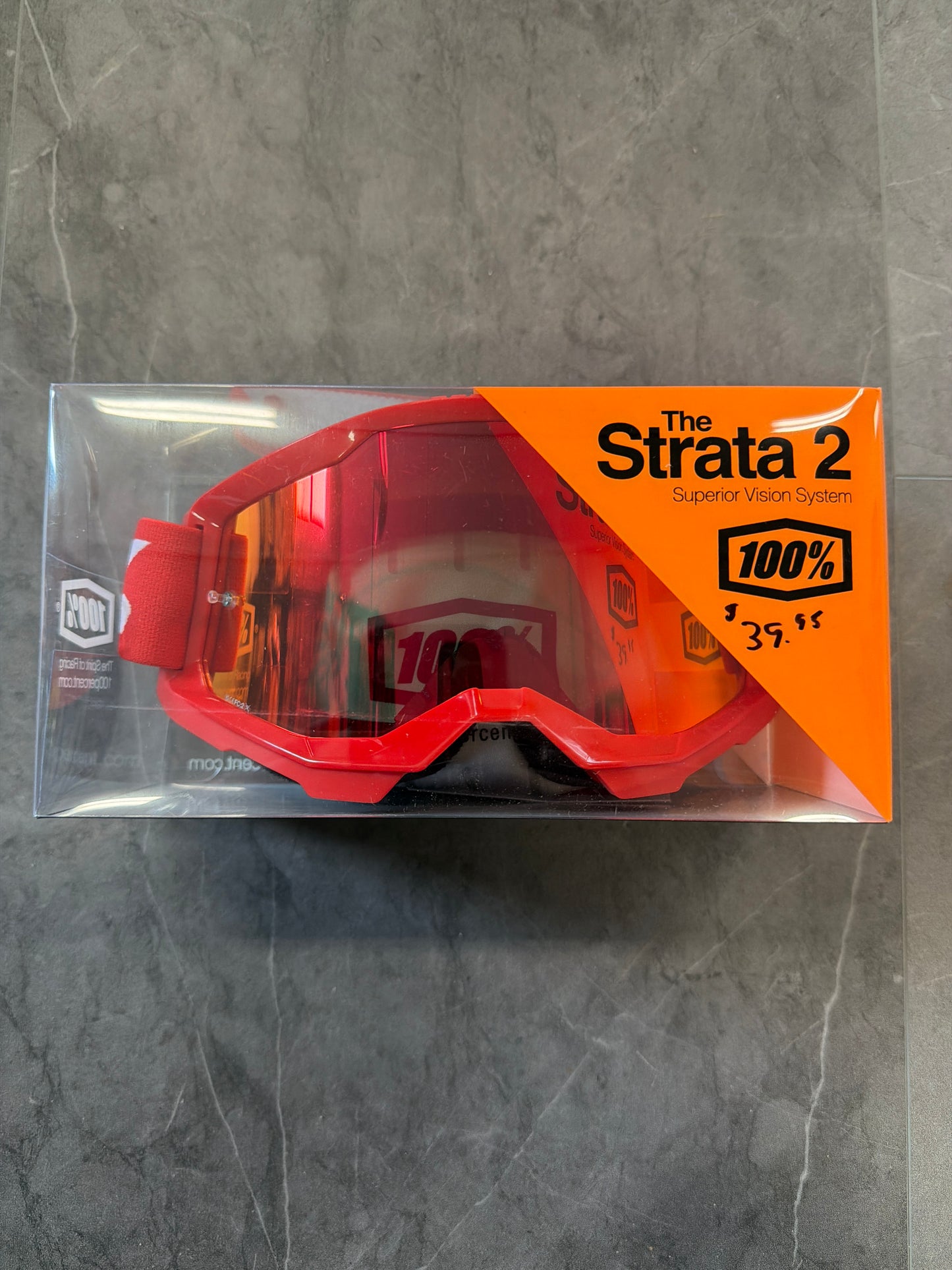 100% Strata 2 Goggle Red