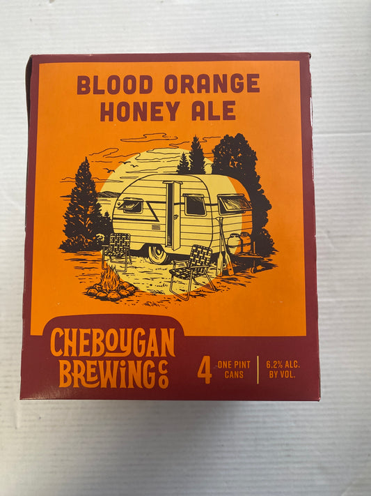 Cheboygan Brewing Blood Orange Honey Ale 4 Pack 16oz Cans