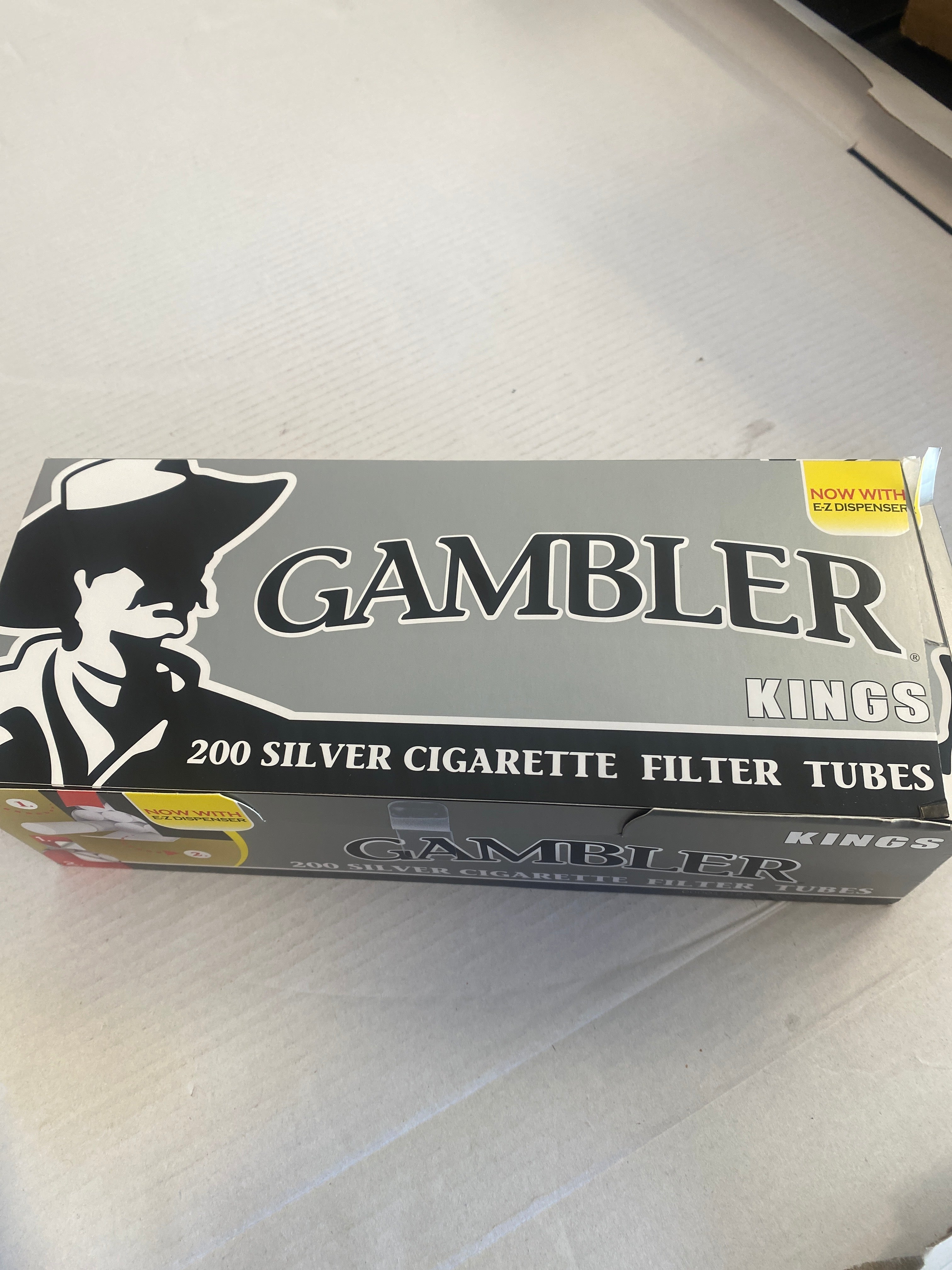 Gambler Silver Cigarette Tubes Kings – LaBaron's Pink Store