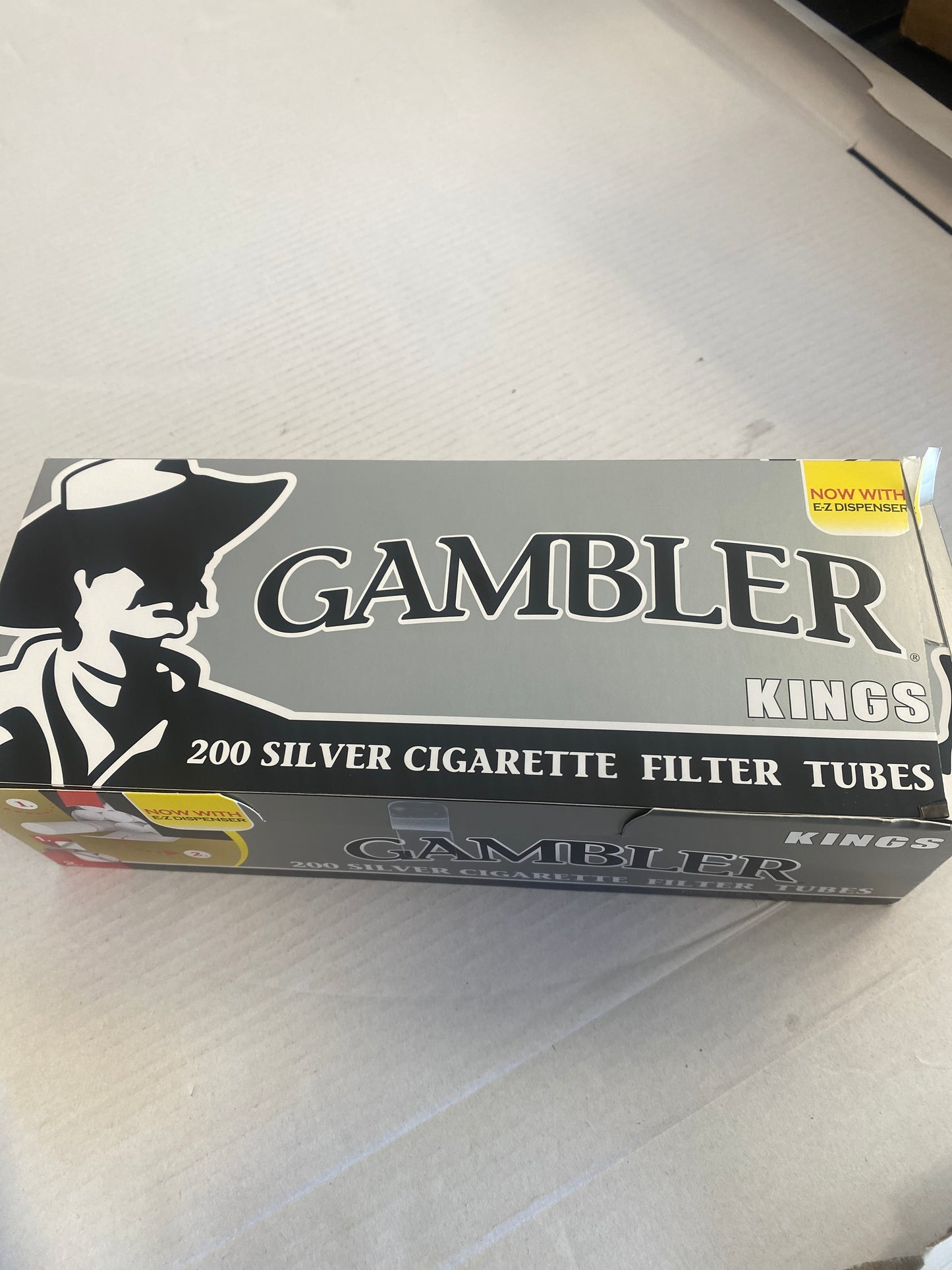Gambler Silver Cigarette Tubes Kings