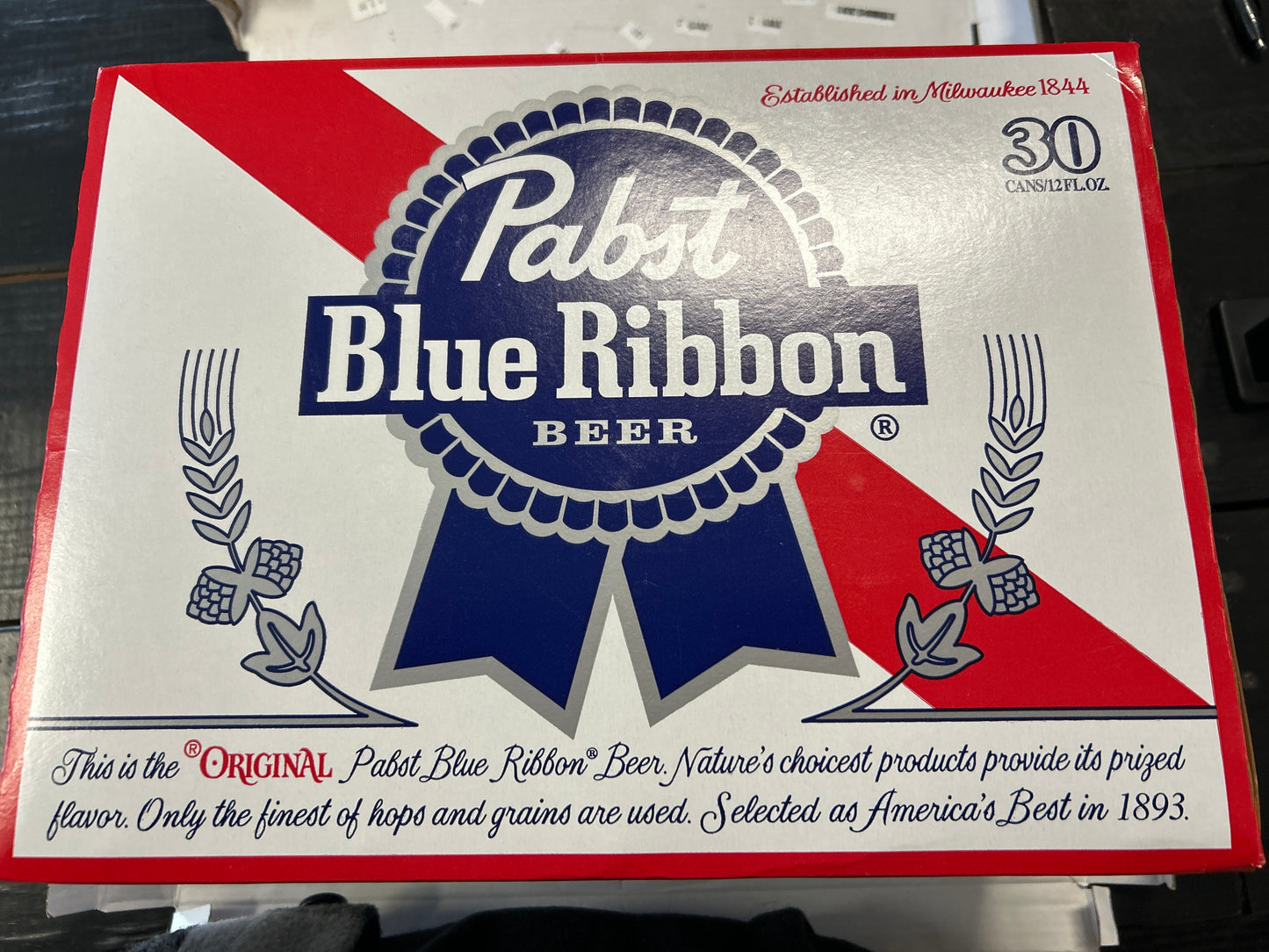 Pabst Blue Ribbon 30 cans 12oz