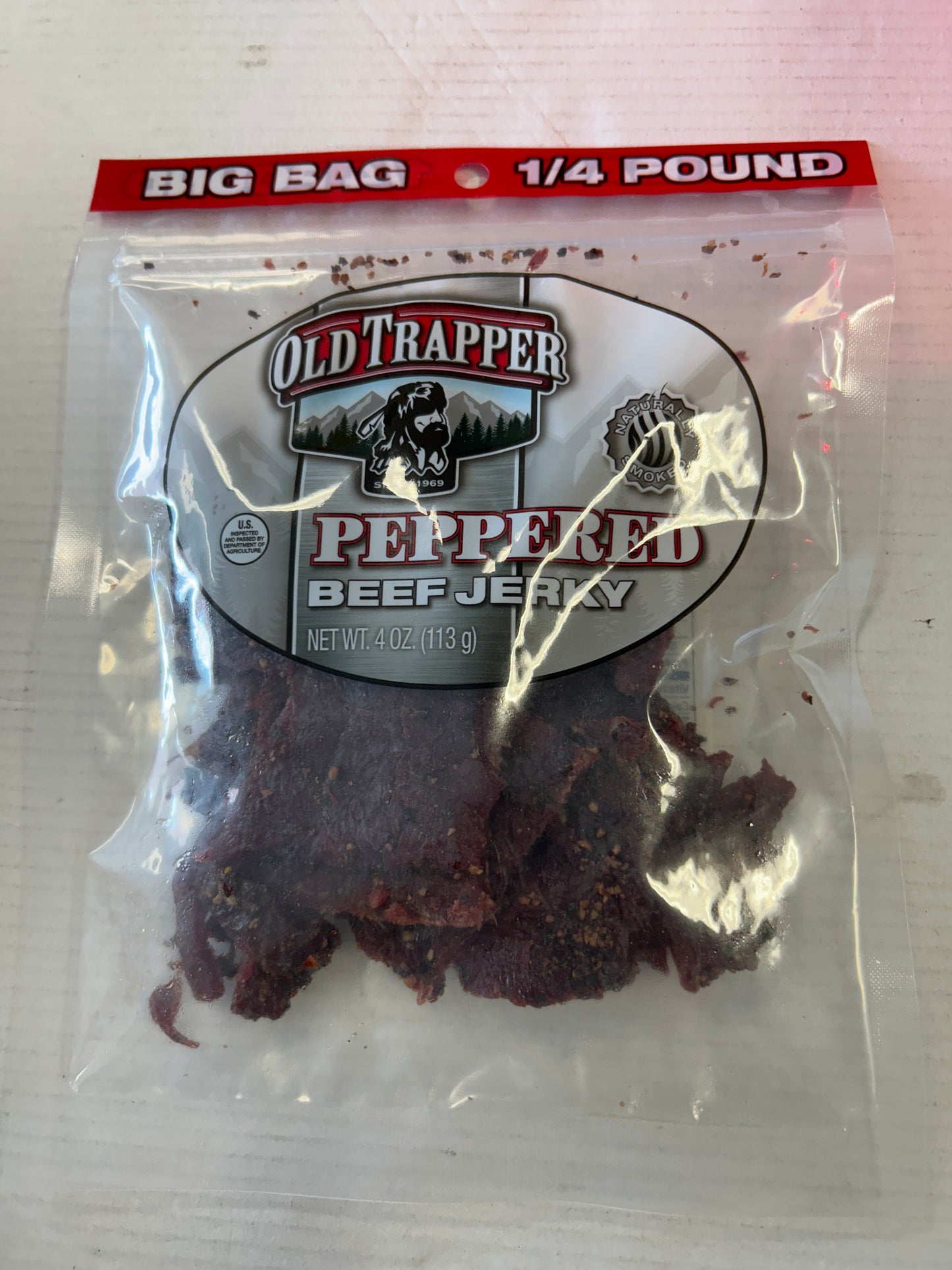 Old Trapper Peppered Beef Jerky 4oz