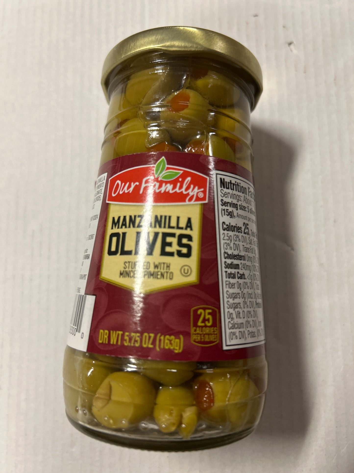 Our Family Manzanilla Stuffed Olives