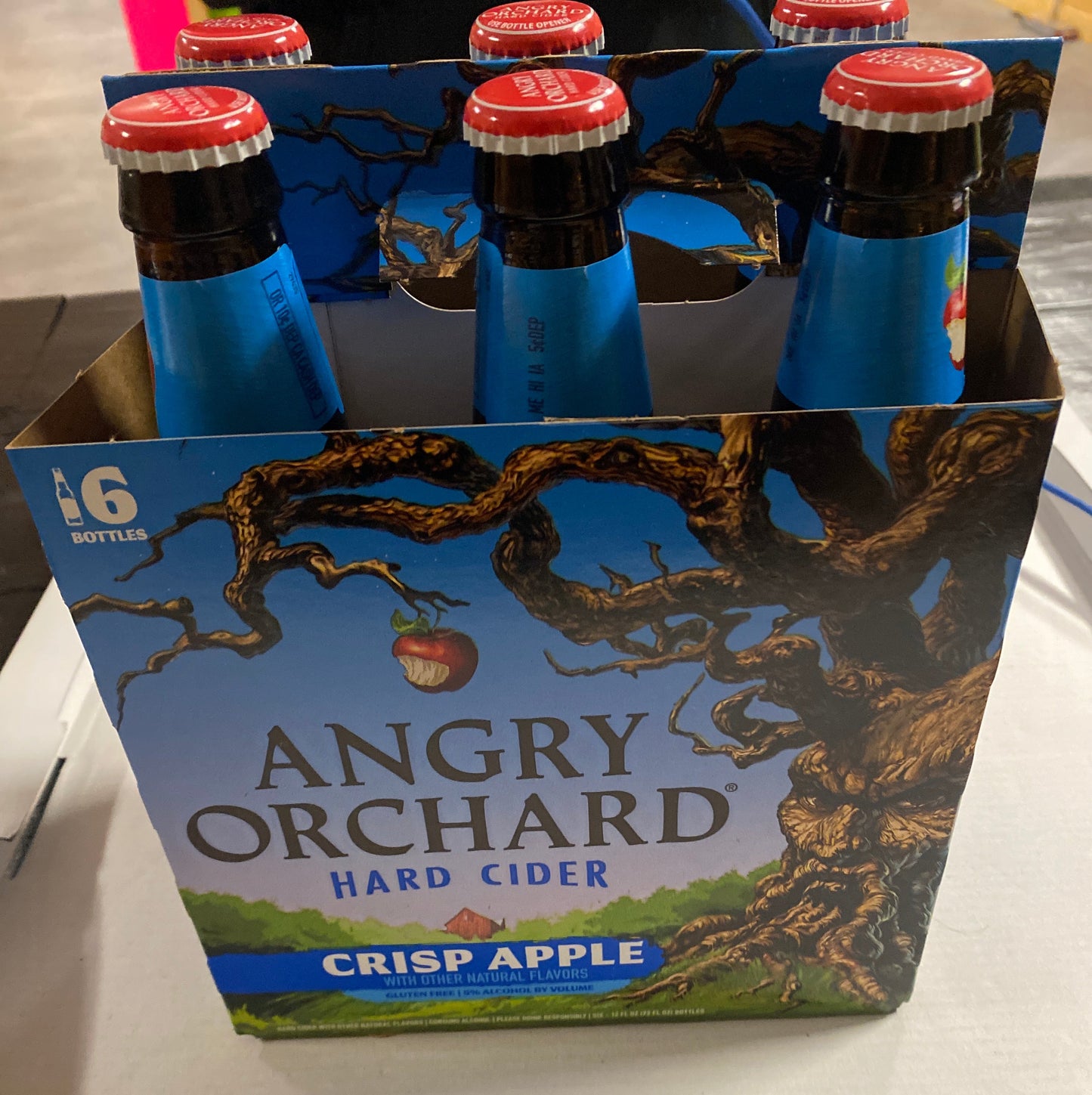 Angry Orchard Hard Cider Crisp Apple 6 Pack 12oz Bottles
