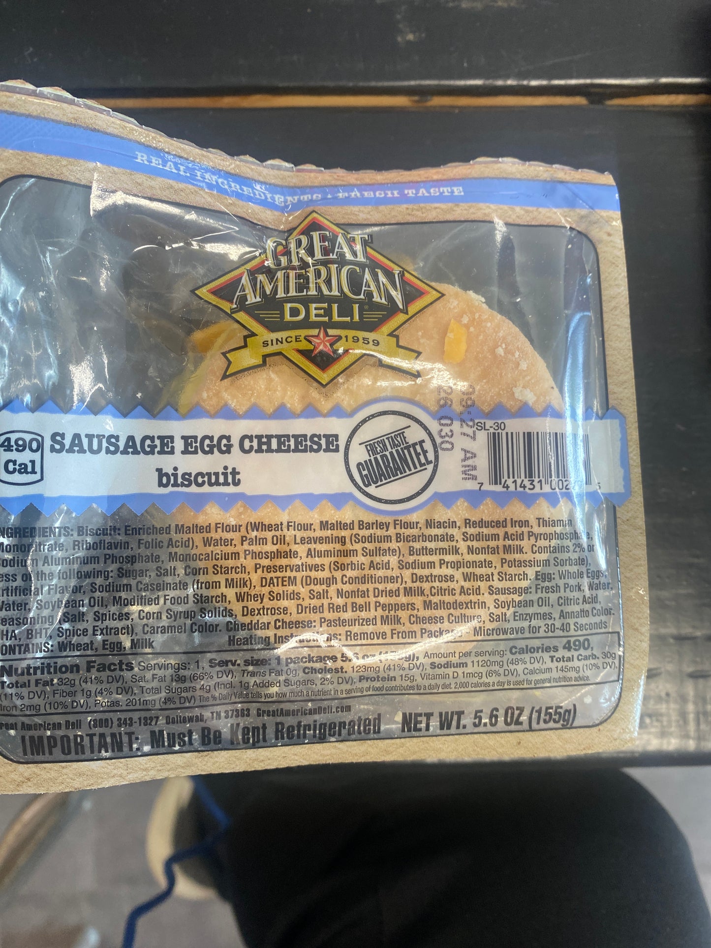 Great Deli Sausage Egg Cheese Biscuit 5.6oz
