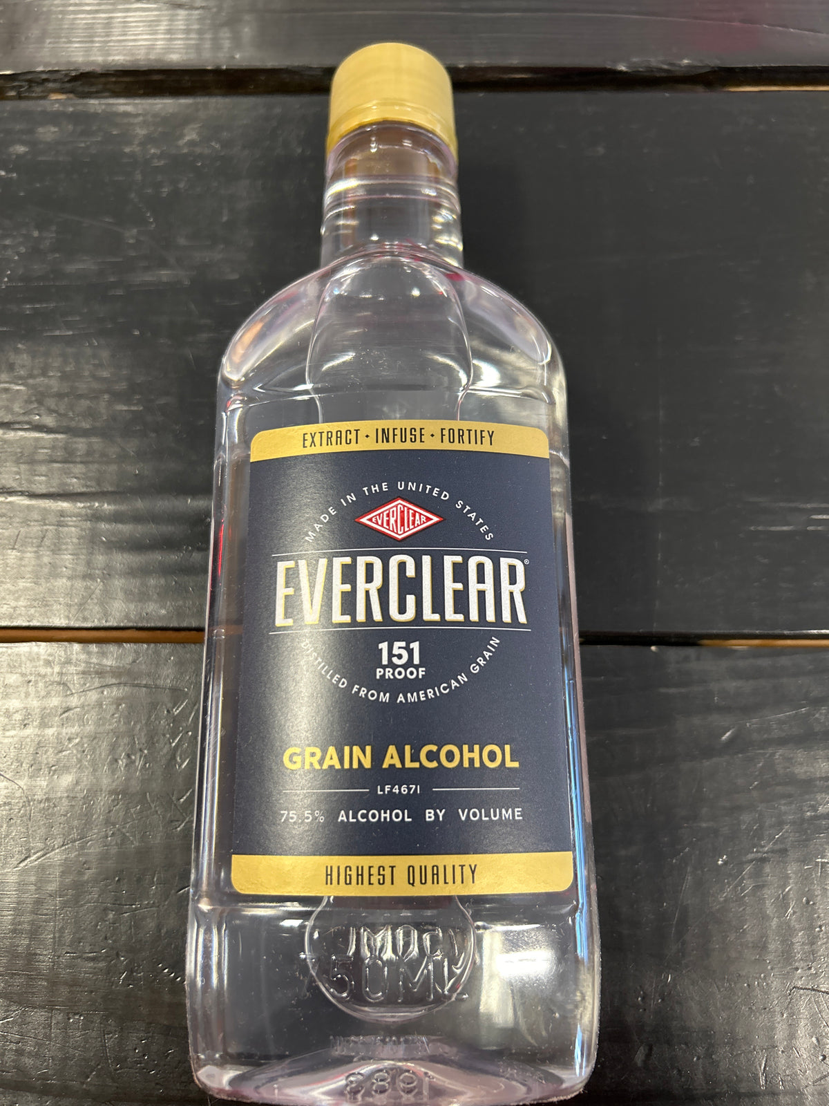 Everclear 151 Proof Grain Alcohol 750 ml