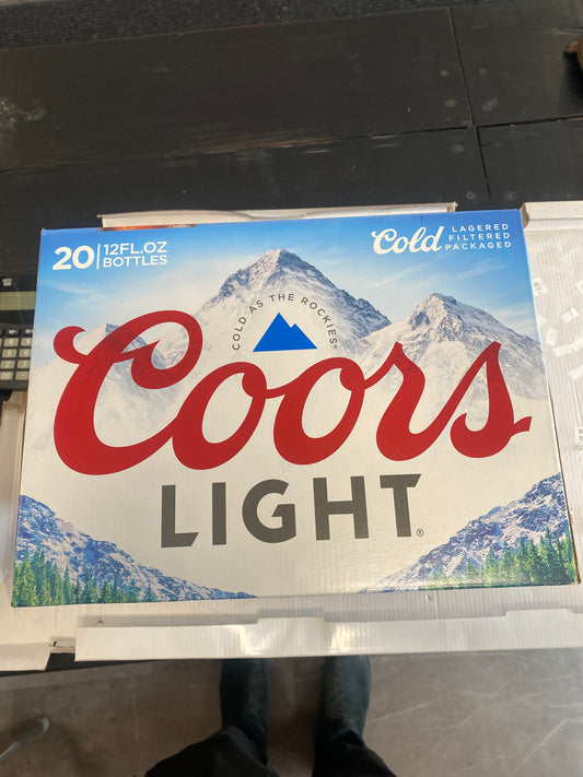 Coors Light 20pk 12oz Bottles