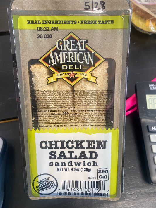 Great American Deli Chicken Salad sandwich 4.8oz