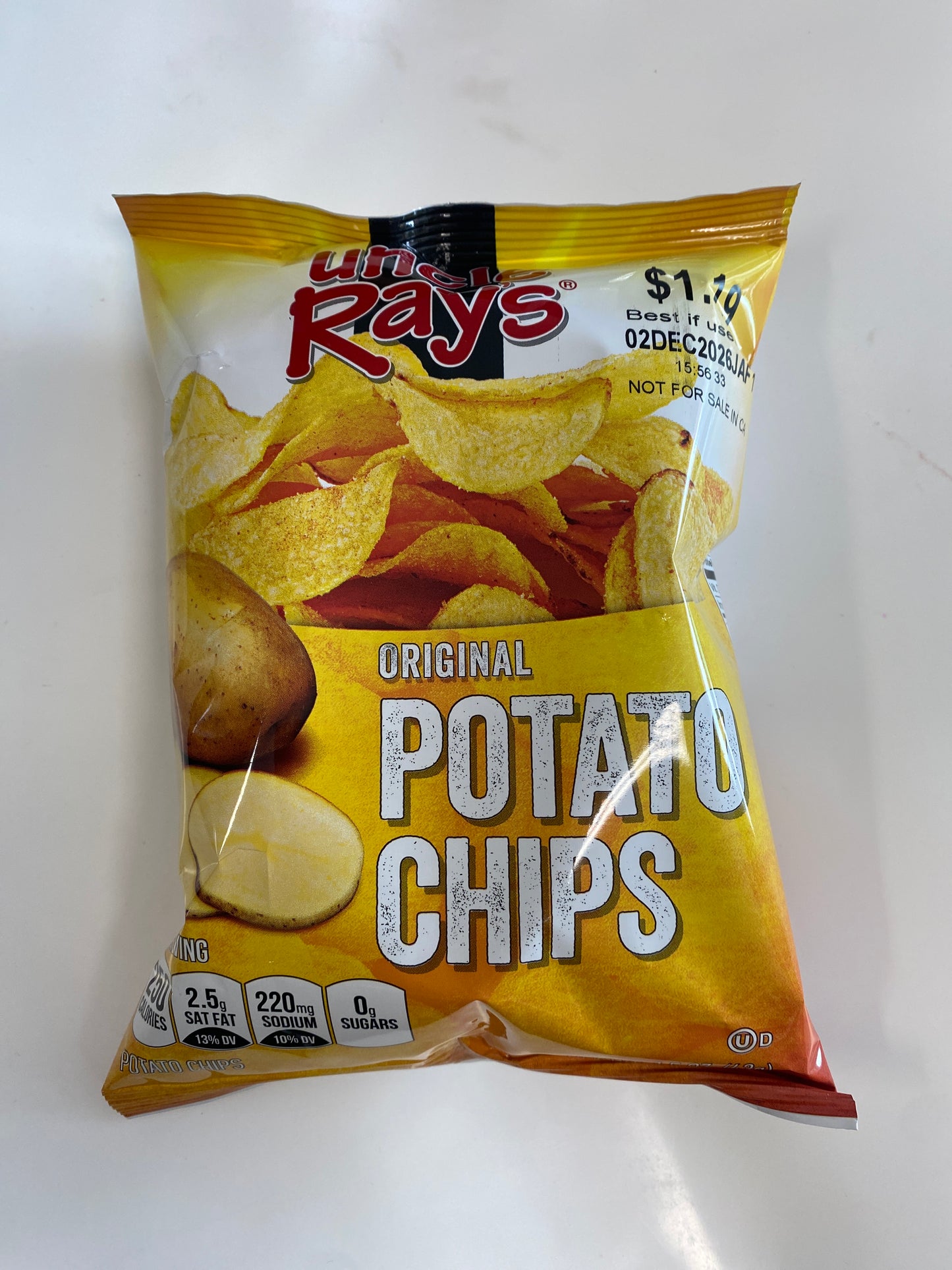 Uncle Rays Original Potato Chip 1.5oz