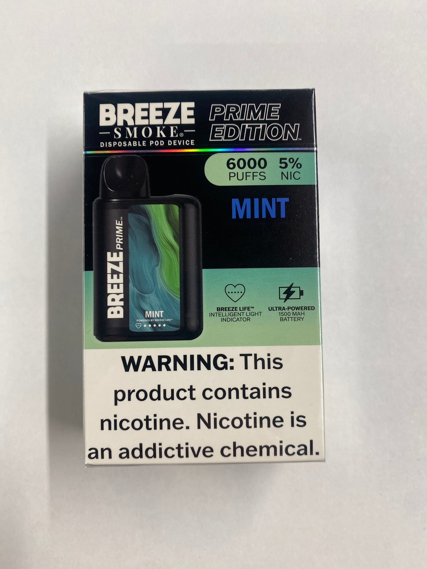 Breeze Prime Mint 6000 Puffs 5%nic