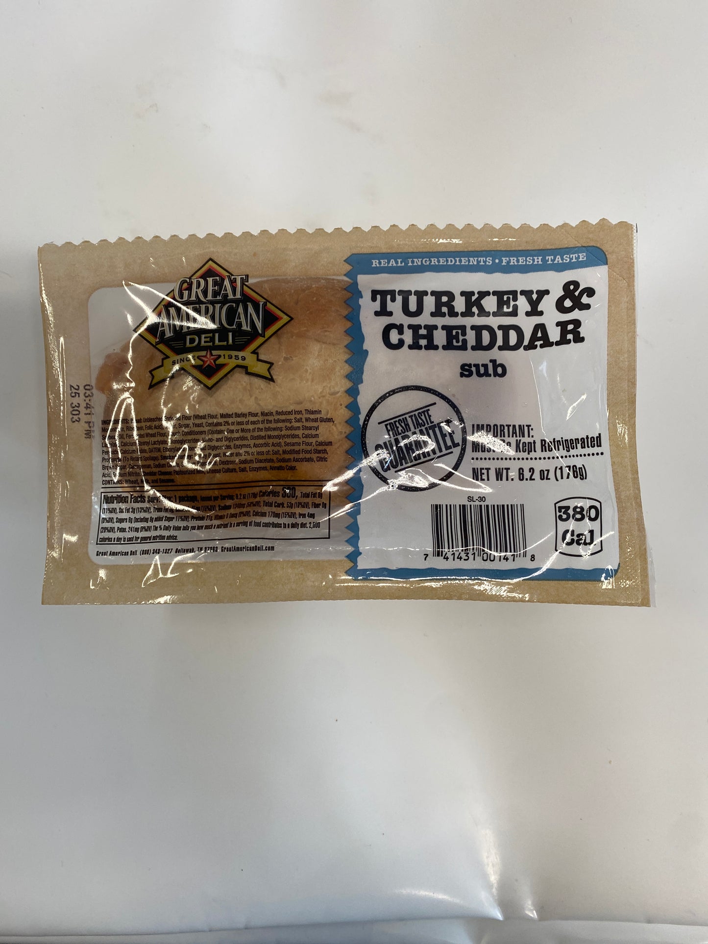 Great American Deli Turkey And Cheddar 6.2oz