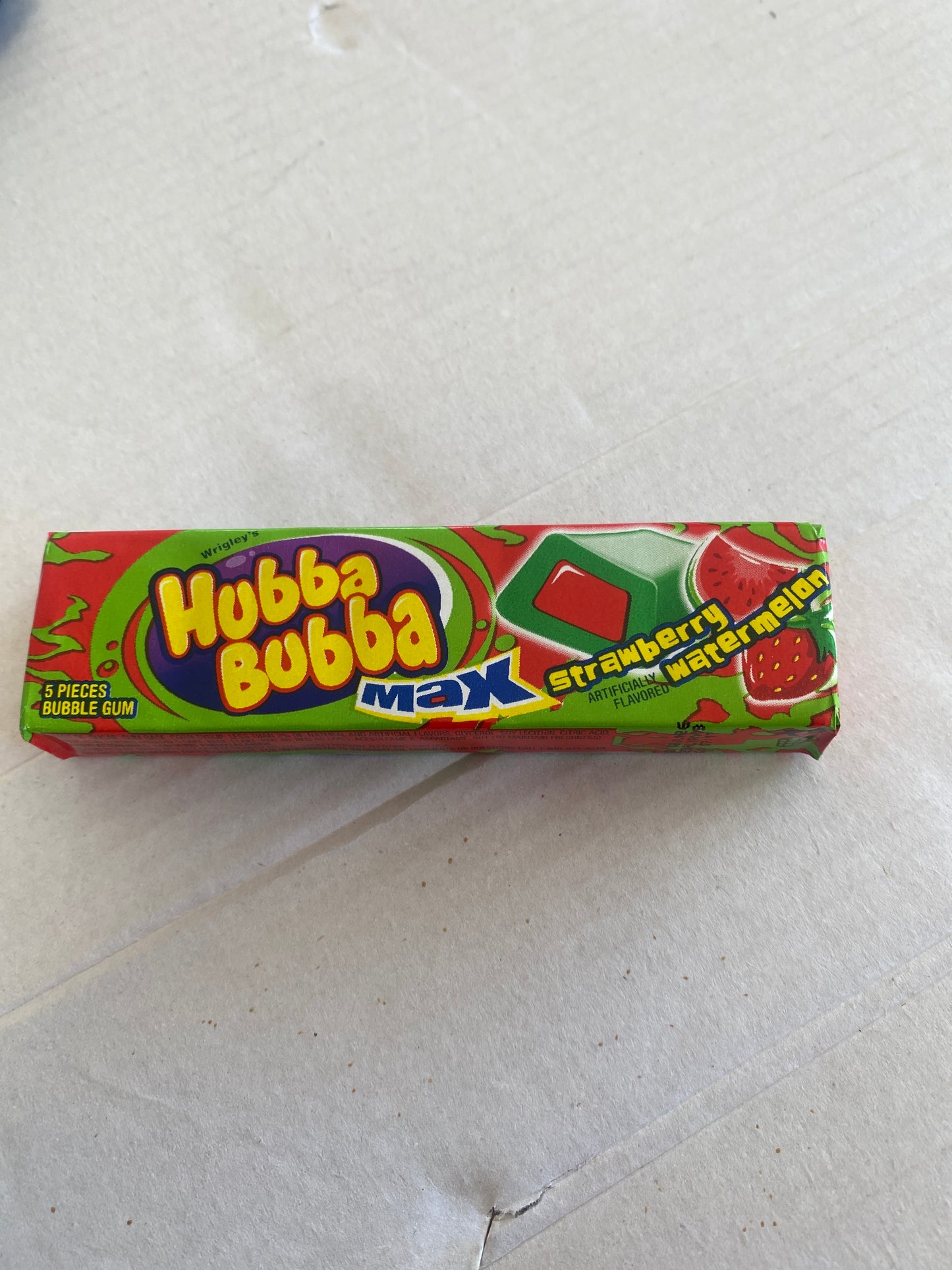 Hubba Bubba Strawberry Watermelon Gum 5pc