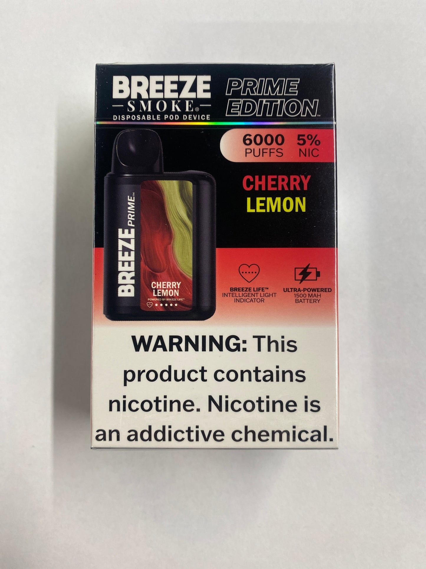 Breeze Prime Cherry Lemon 6000 puffs 5%nic