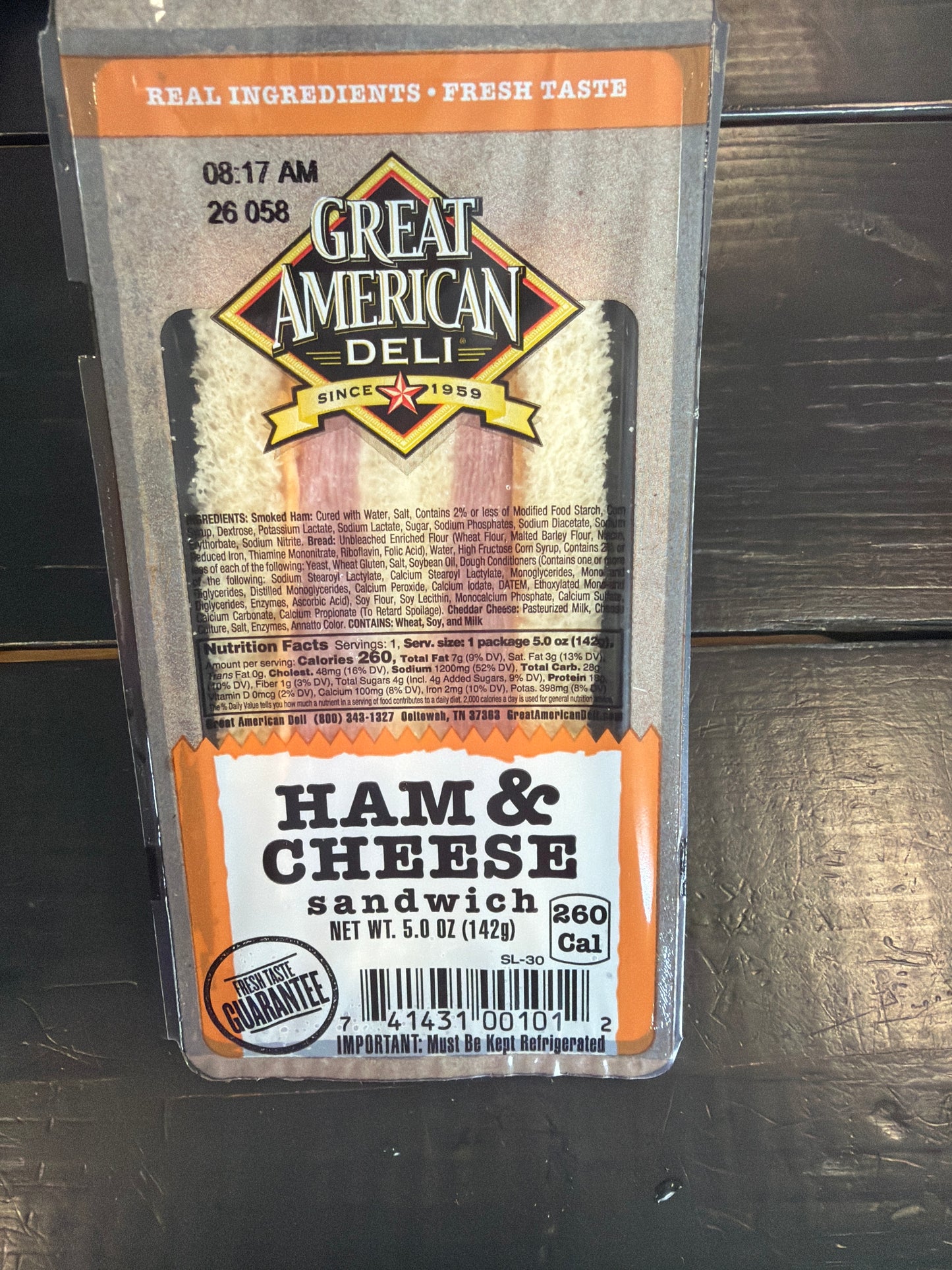 Great American Deli Ham and cheese sandwhich