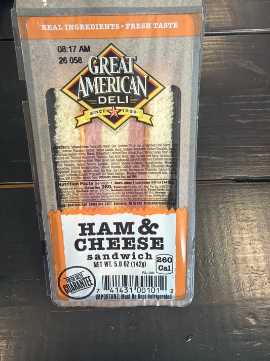 Great American Deli Ham and cheese sandwhich