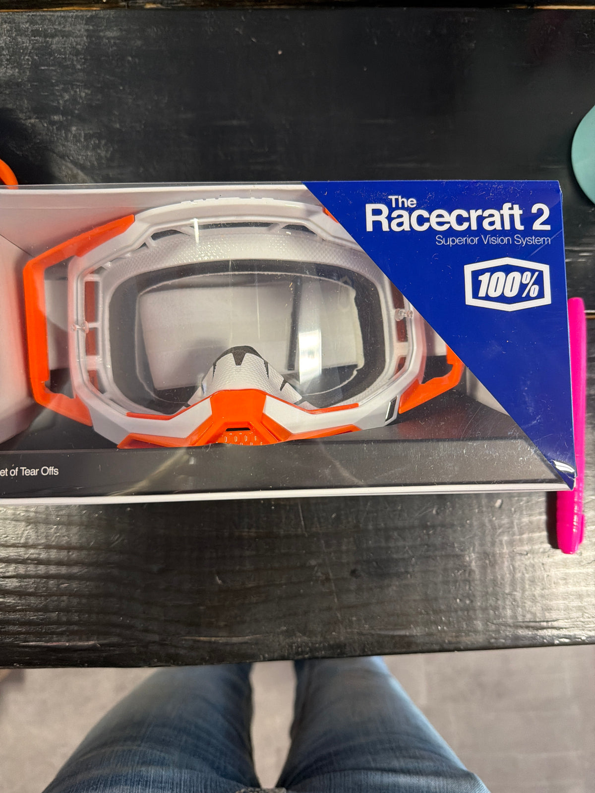 Racecraft 2 orange clear lens goggle