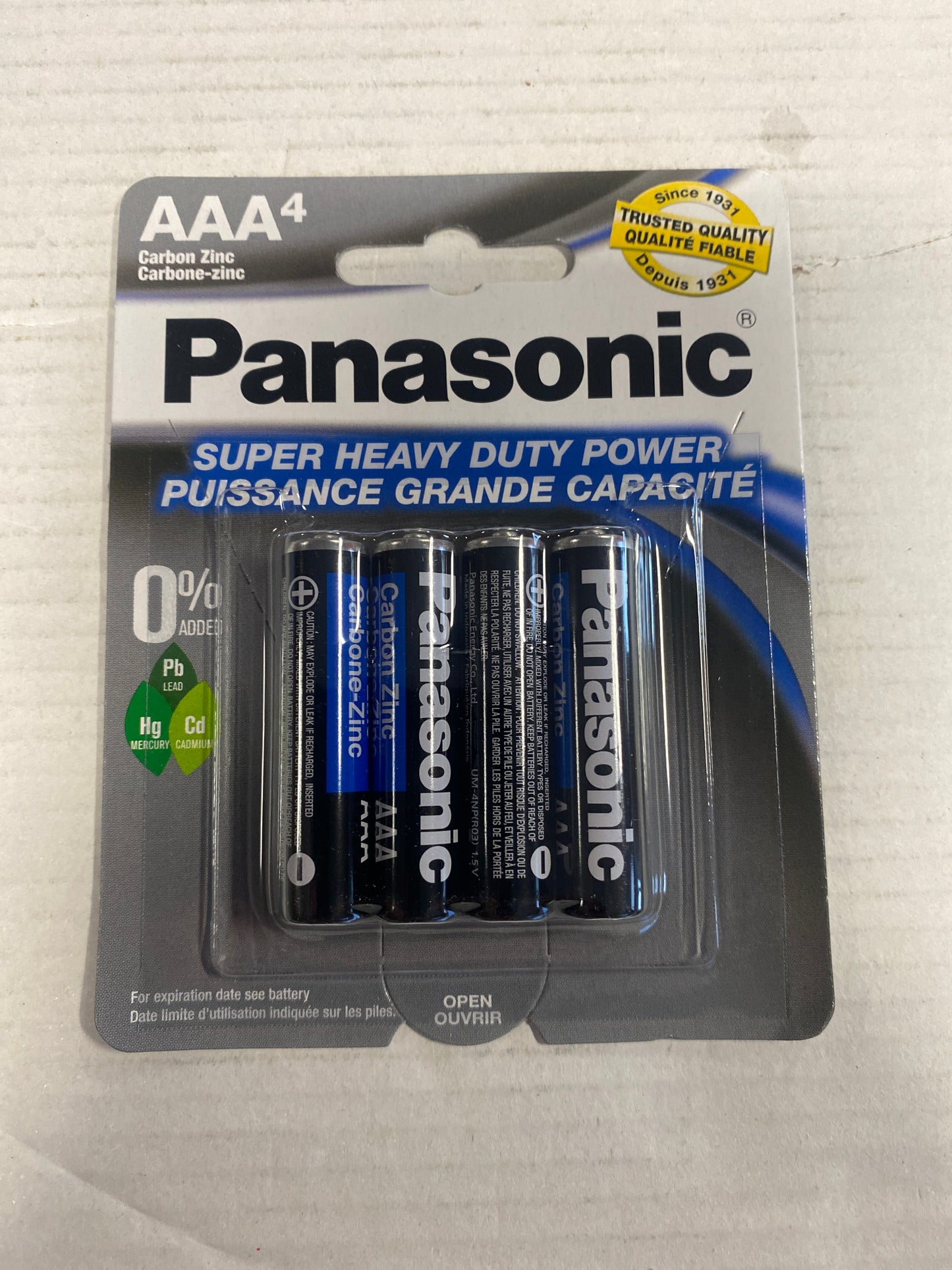 Panasonic AAA Batteries 4pk