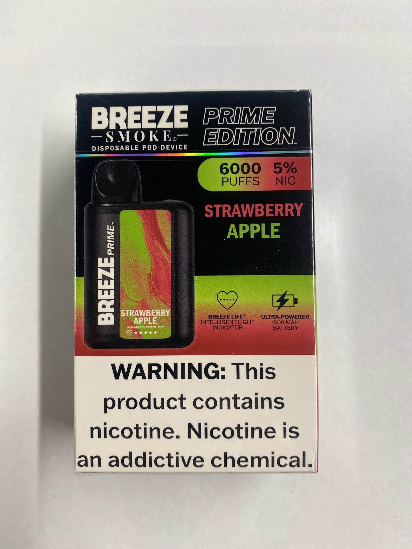Breeze Prime Strawberry Apple 6000 Puffs 5%nic