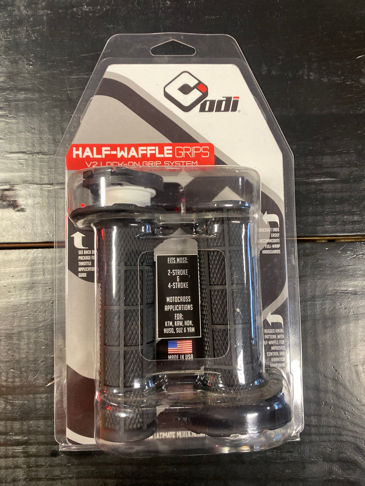 Odi Half Waffle Grips Black
