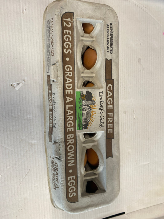 Lindsey’s Gold cage free brown eggs 12ct