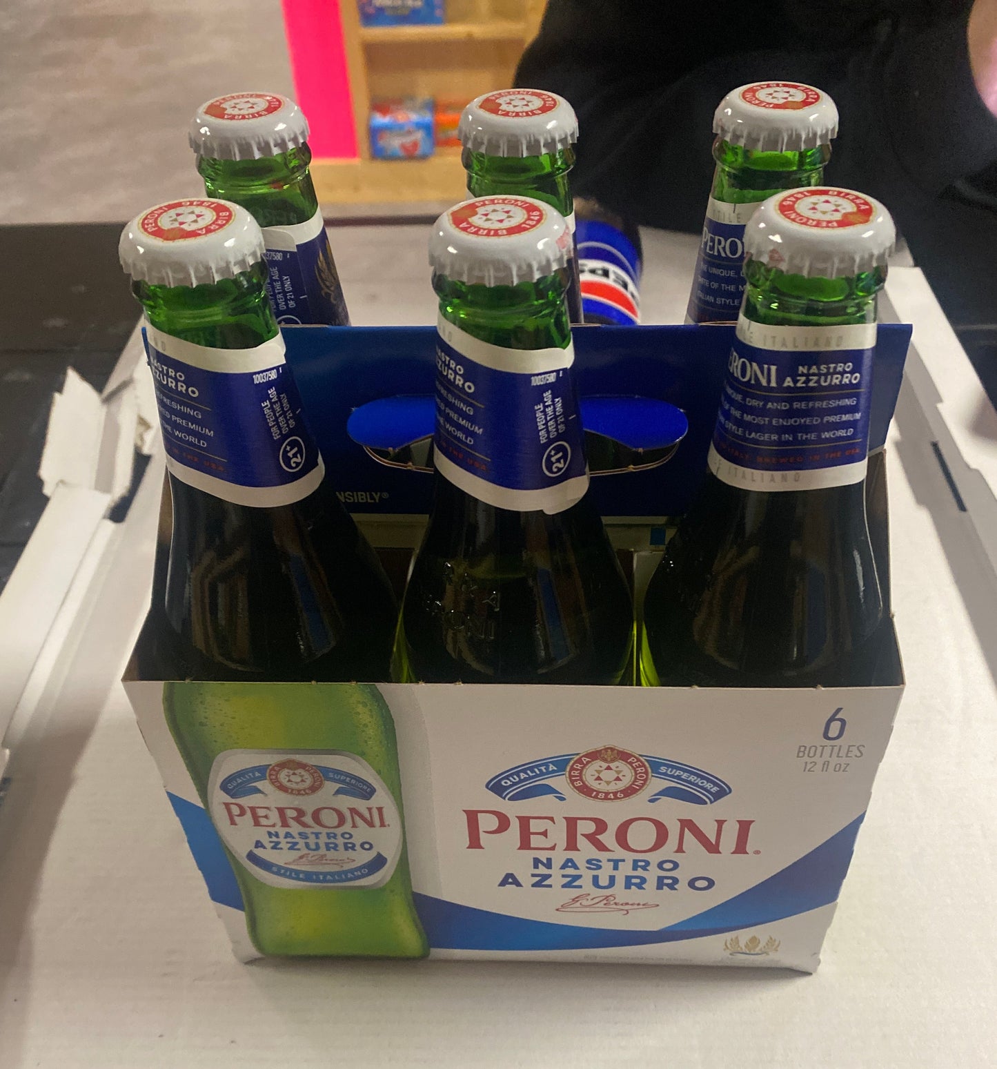 Peroni Nastro Azzurro 6 Pack 12oz Bottles