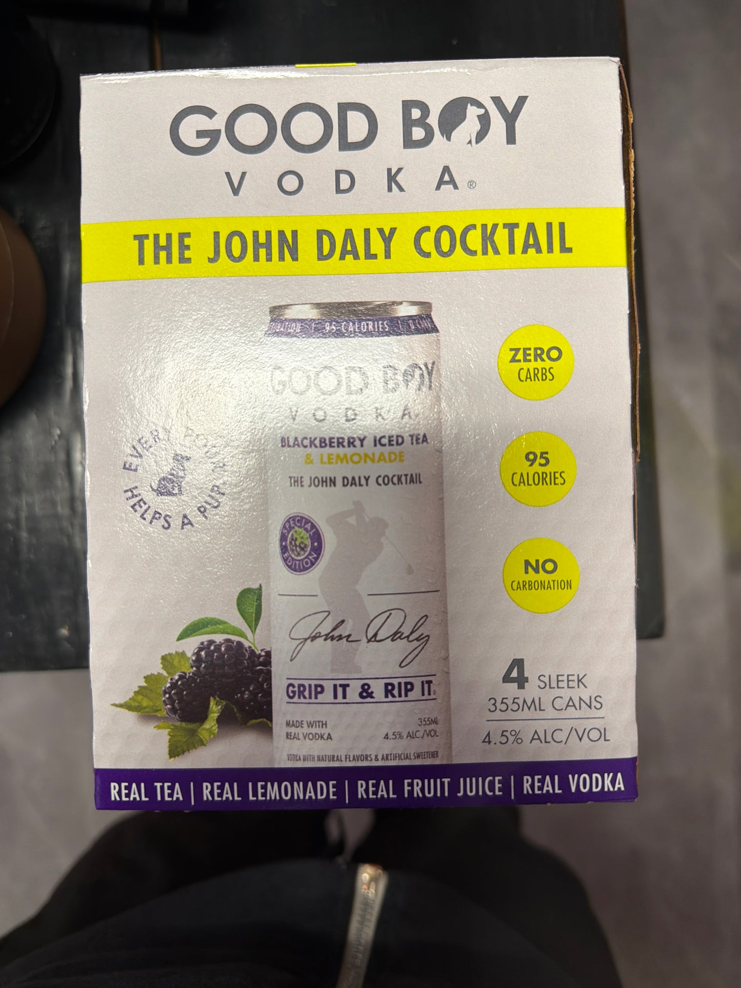 Good Boy BlackBerry Iced Tea & Lemonade 4pk 355ml cans