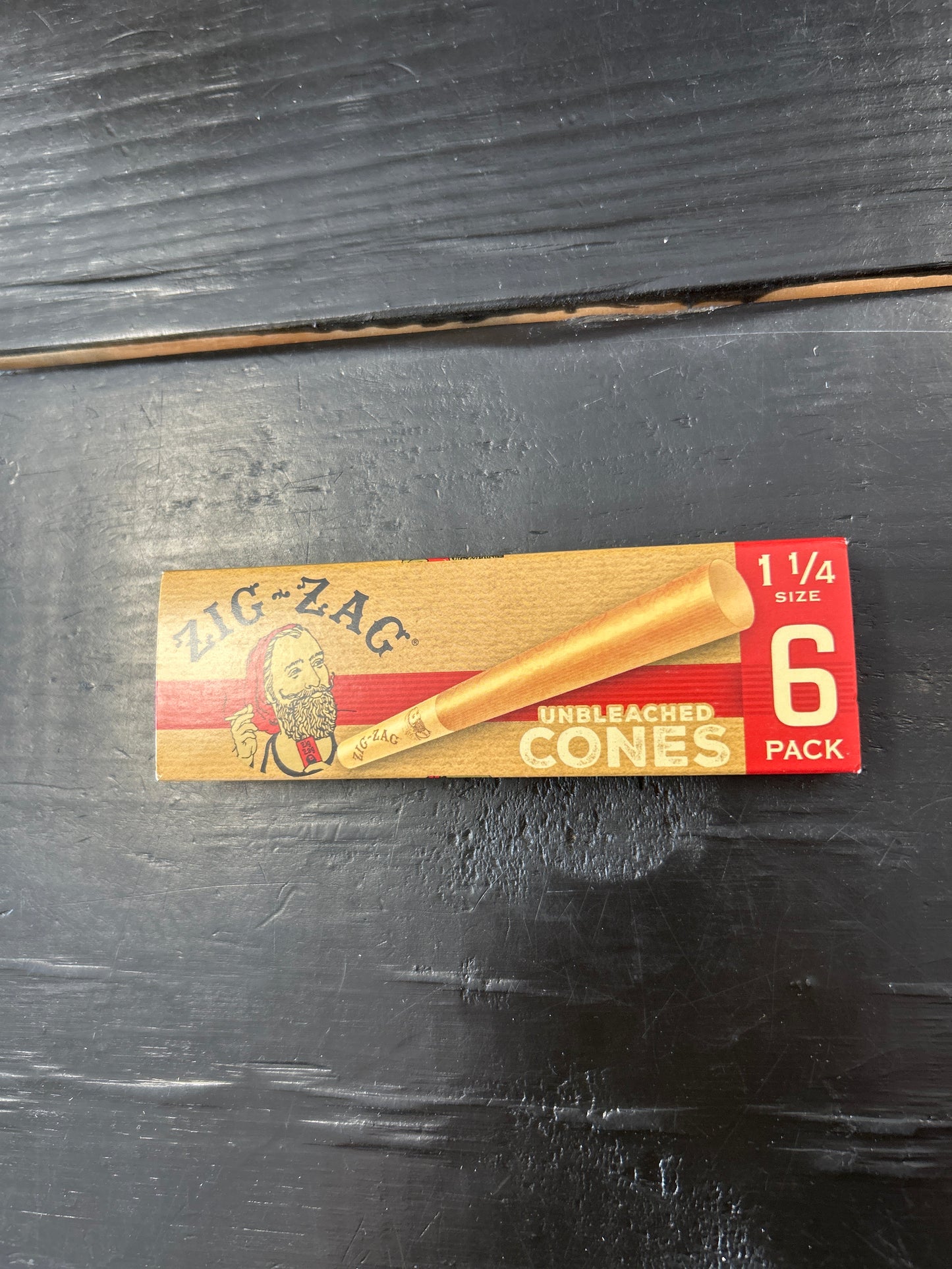 Zig-Zag 6 pack unbleached Cones