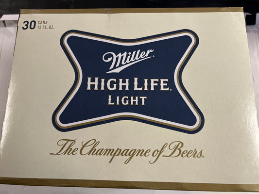 Miller High Life Light 30 Pack 12oz cans